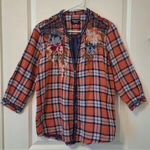 Johnny Was Workshop Plaid Shirt